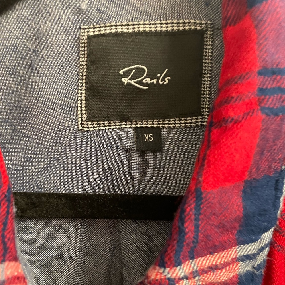 Rails xs plaid flannel button down shirt